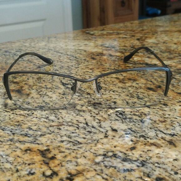 VTG Yuji Yazawa Titanium Dark Grey Frame Eyeglasses 54-17-140 Vintage - Picture 1 of 11